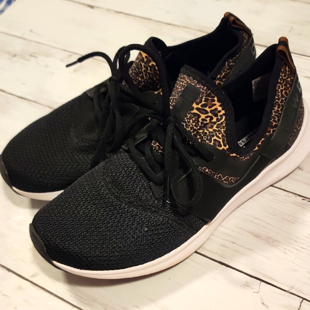 New Balance Leopard Print Black Women's Sneakers